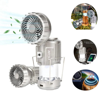 LumiFan SOLAR 3en1 (Lámpara+ Ventilador+ Cargador Portátil)