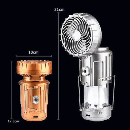 LumiFan SOLAR 3en1 (Lámpara+ Ventilador+ Cargador Portátil)